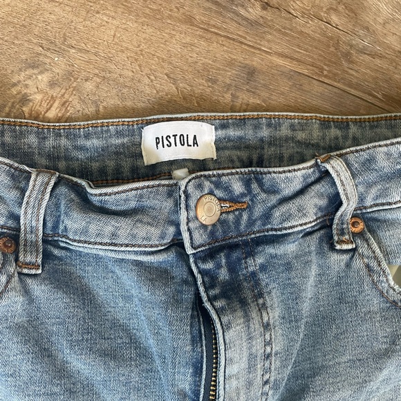 Pistola boyfriend distressed stamped jeans size 31 - Picture 2 of 4